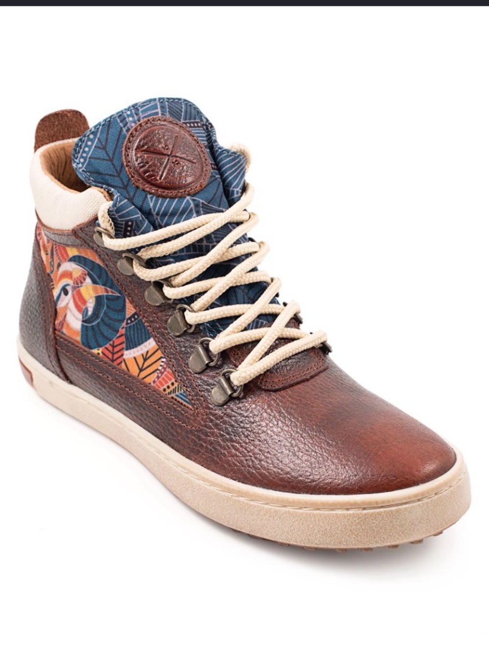 INKKAS Burgundy High-Top Camping Boots, size 8